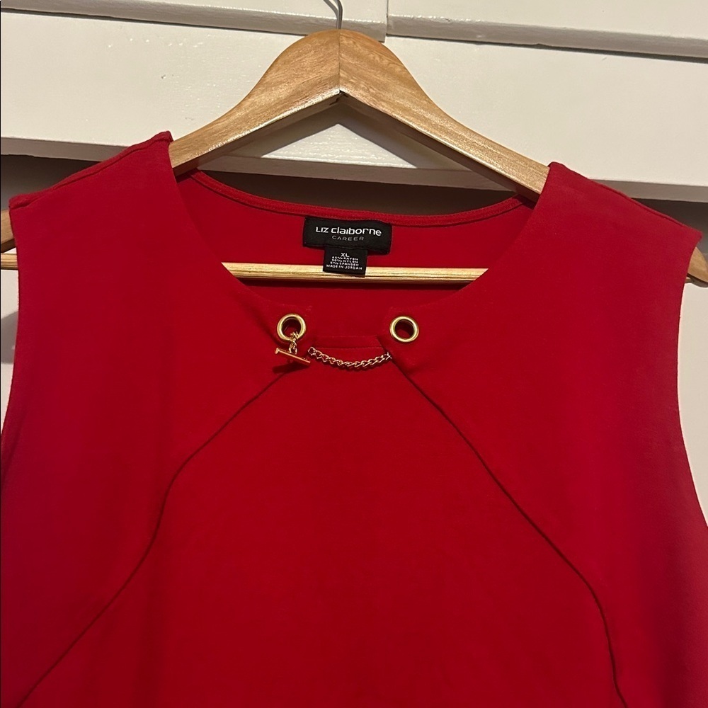 Liz Claiborne Red Career Top - Picture 3 of 4